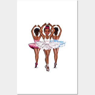 African American ballerina - #009 brown skin ballerinas and a pink bow. Top 10 best Black girl gifts Posters and Art